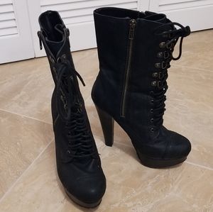 🛑 Steve Madden leather heeled boots